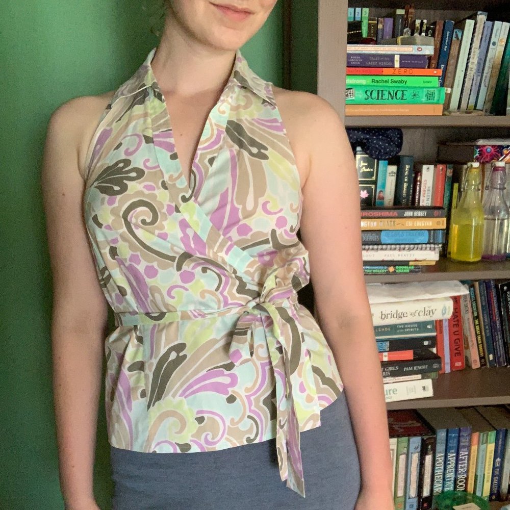 Tommy Bahama Colorful Wrap Top